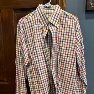 Peter Millar Cotton-Stretch Sport Shirt - Size Large